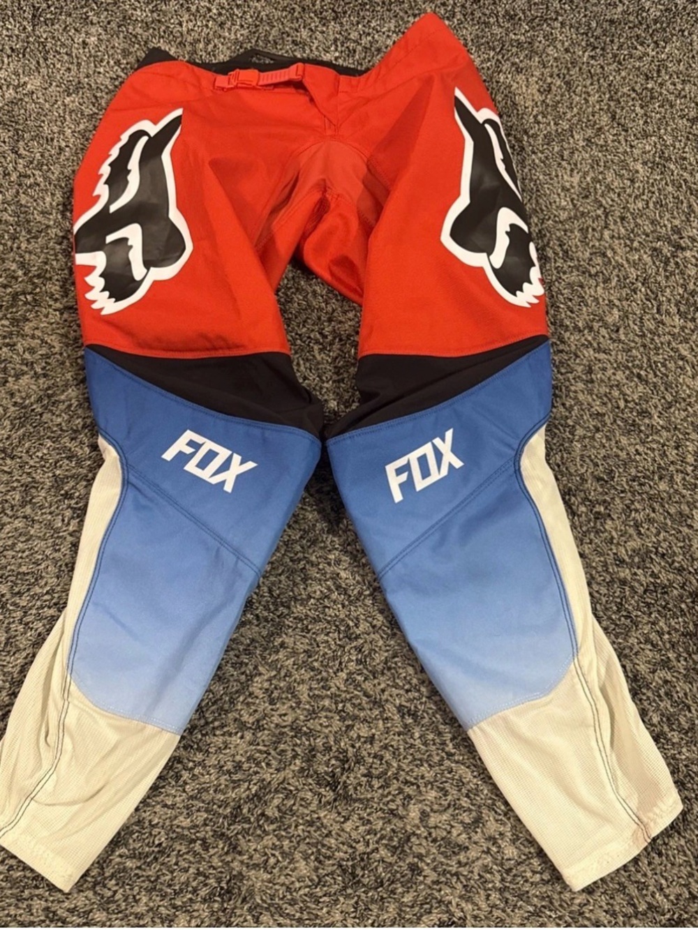 Fox Racing Womens 180 Fyce Motocross Pants Size 6 Blue Red White MX Dirt Bike